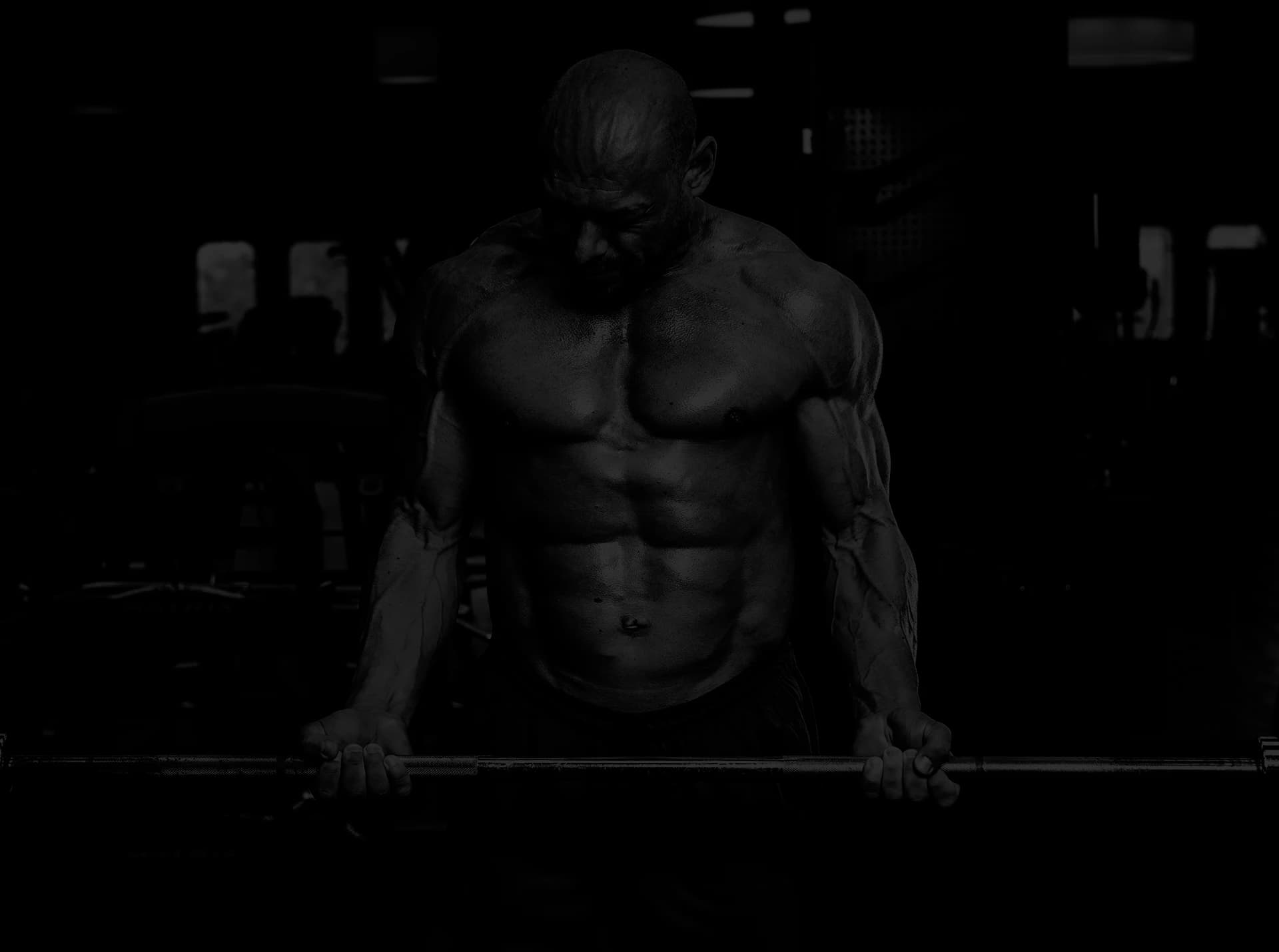 Rücken eines Bodybuilders